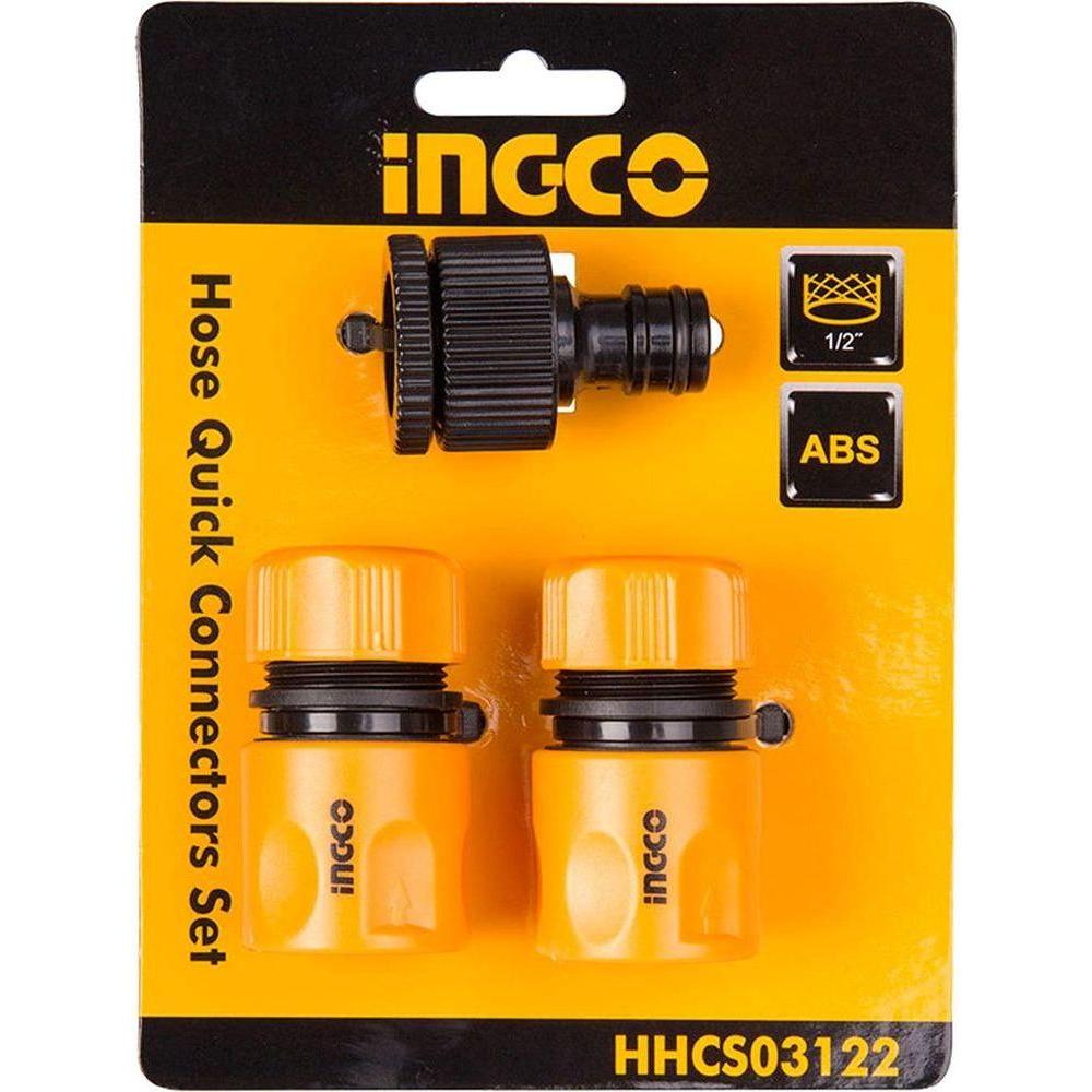Ingco HHCS03122 3pcs Hose Connector Set - KHM Megatools Corp. Ingco HHCS03122 3pcs Hose Connector Set - KHM Megatools Corp.